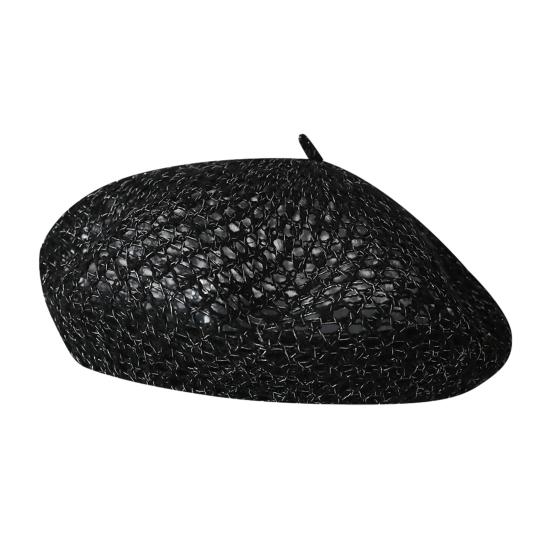 Yousheng Women Beret Hat, Hollow Design Gauze Beret Hat, Solid Color Versatile Headwear for Hiking Outings Traveling Shopping And Daily