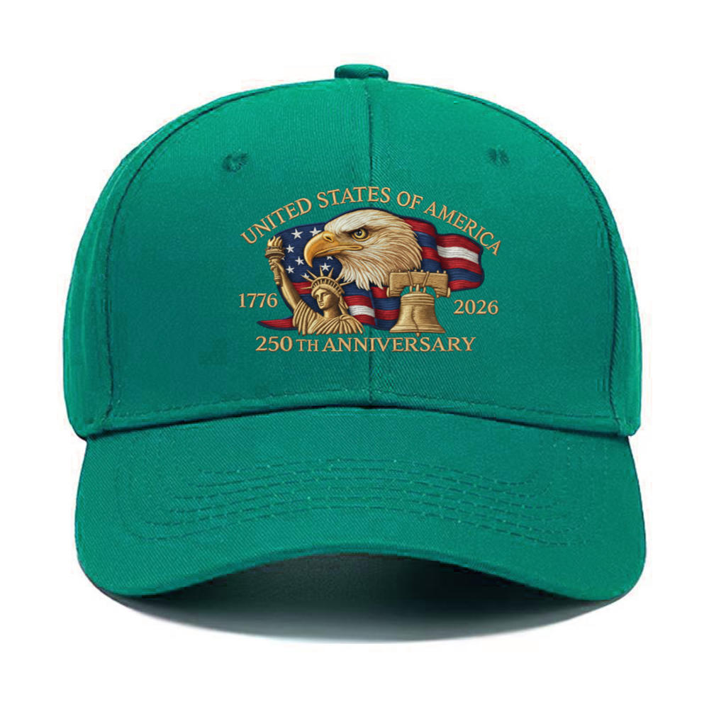 Trucker Hat Adjustable Us 250th Anniversary Cap Anniversary Tribute Hat Historic Embroidered Sunshade Cap For Patriotic Citizens