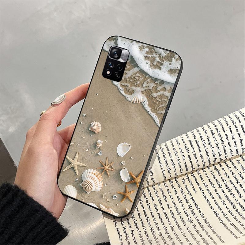 Phone Case For Xiaomi Poco C71 15T 14T Pro Redmi note 15 14 14 13 Pro Redmi A5 15C 13C Starfish Shell blue Ocean