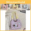 Trendy Street Style Student Tote Bag With Cute Embroidered Dog In Beautiful Hues