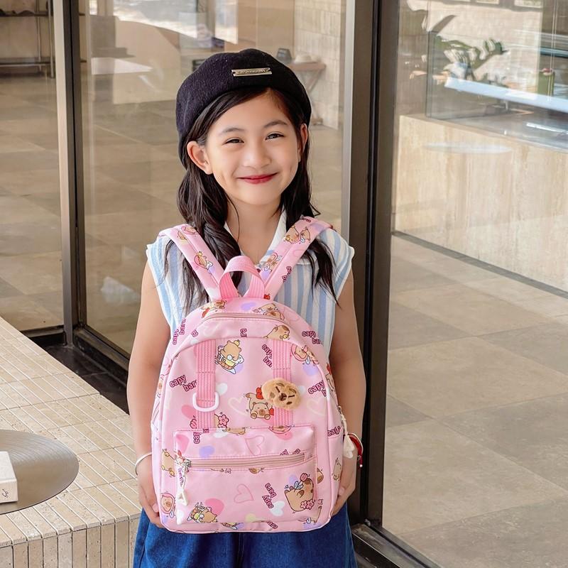 Children'S Backpack Kindergarten Elementary School Bag Three-Dimensional Plush Kapibara Doll Boys And Girls Backpack