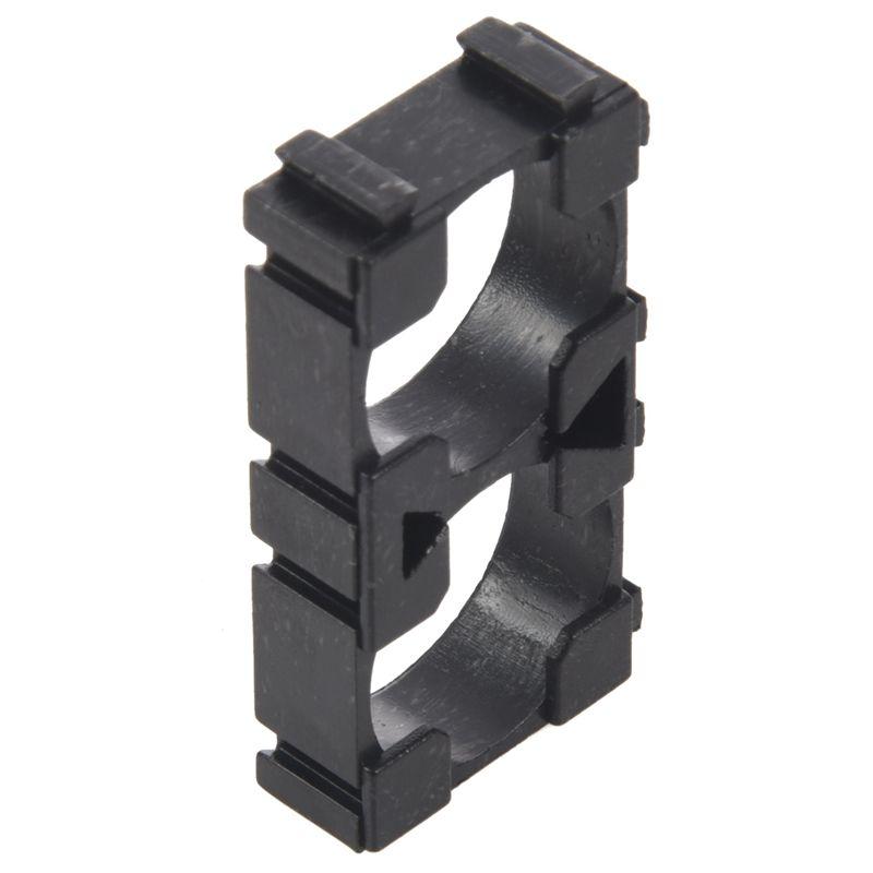 ABUL-100X 18650 Lithium Battery Double Holder Bracket For DIY Cell Pack Black