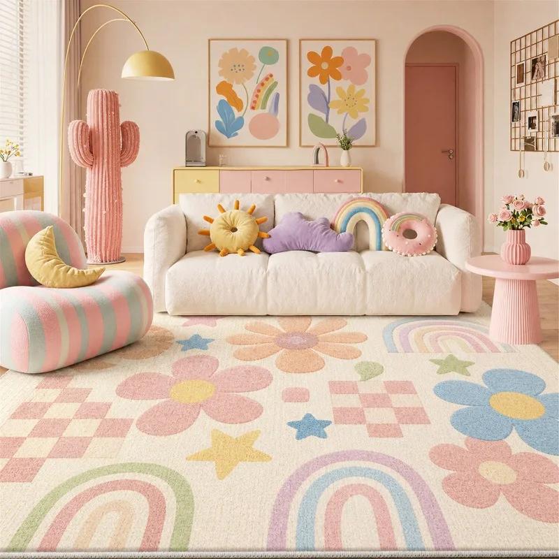 Cream Style Bedroom Decor Plush Carpet Large Area Carpets for Living Room Home Fluffy Soft Floor Mat Thicken Lounge Washable Rug