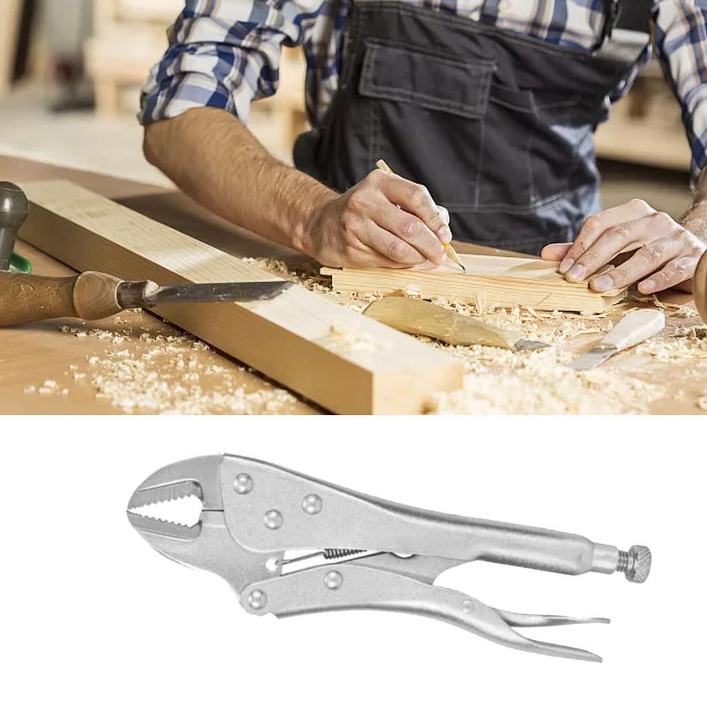 Vise Pliers Locking Wrench Round Mouth Chrome Vanadium Steel Industrial Hand Tool 10in