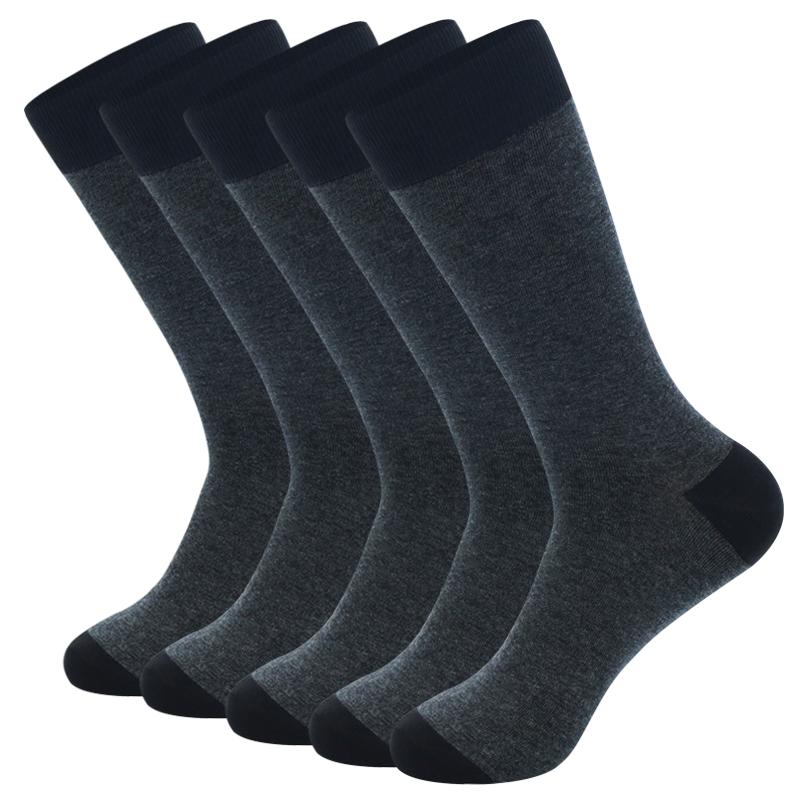 5 Paar Übergröße Mode Business Herren Anzugsocken Hohe Qualität Streifen Schwarz Grau Reine Herren Baumwollsocken Größe EU41-48