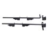 2pcs Door Drop Rod 18 Inch Heavy Duty Solid Steel Black Powder Coated Thicker Gate Ground Latch for for Single Double