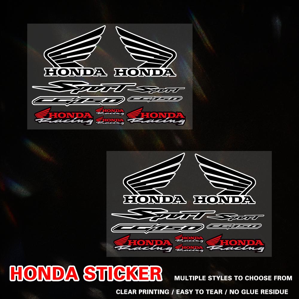 kybn5 Jdm Car H-honda-a Japanese Motorcycle Sticker Suitable for Motorcycle Body Reflective Car Sticker Helmet Decal