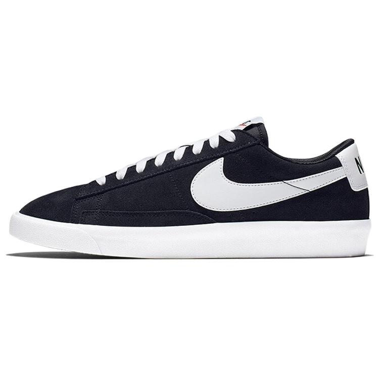 New Nike Blazer Low Premium Vintage Suede Black White 538402-004