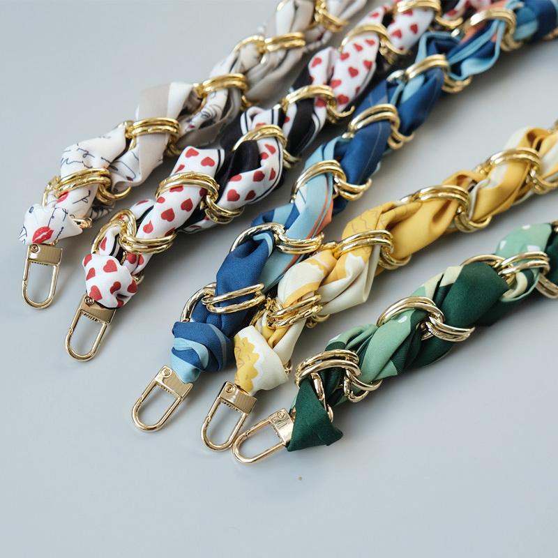 New Fashion Spring Winter Woman Handbag Accessory Part Chains Detachable Replacement Red Dot Silk Cute Strap Women DIY Chain
