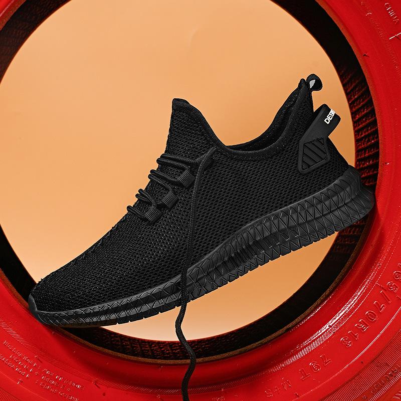2025 four seasons mesh sports men's shoes, fashionable foot-covering men's sports shoes, mesh lightweight sports and leisure shoes