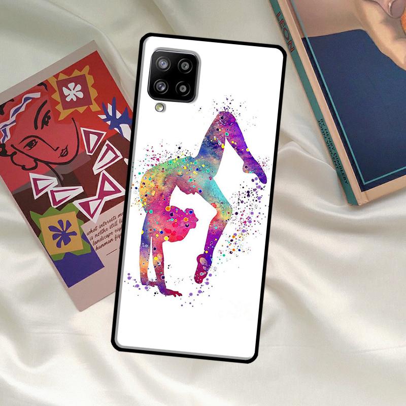 Gymnastics Watercolor Printing Cover For Samsung Galaxy A14 A34 A54 A12 A22 A32 A52 A72 A13 A23 A33 A53 A52S A71 A51 Case