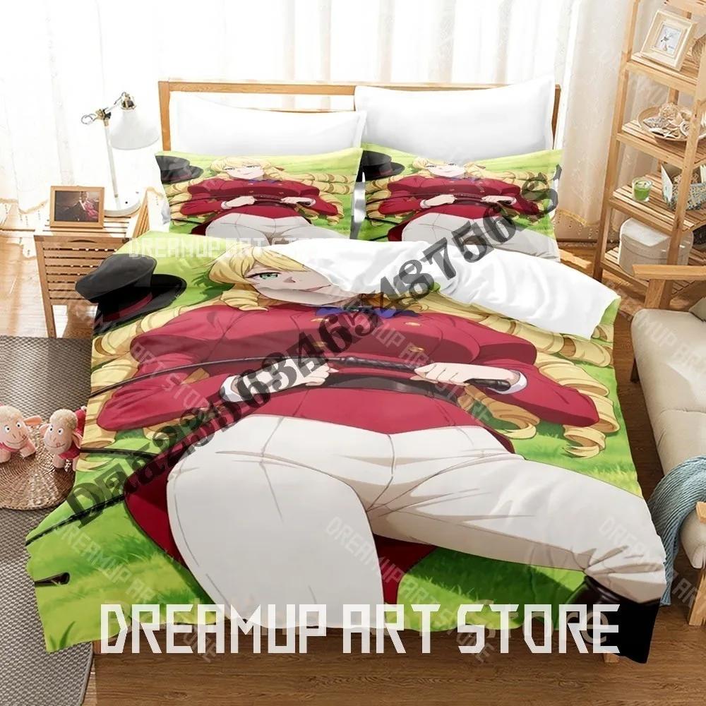 3D Print Akuyaku Reijou Tensei Ojisan Grace Auverne Bedding Set Single Twin Full Queen King Size Bed Set Adult Bedroom