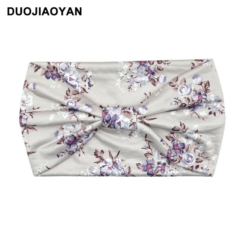 Knot Headband, Color Blocked Pattern Printed Sports Headband, Fashionable Polka Dot Wide Edge Elastic Headband