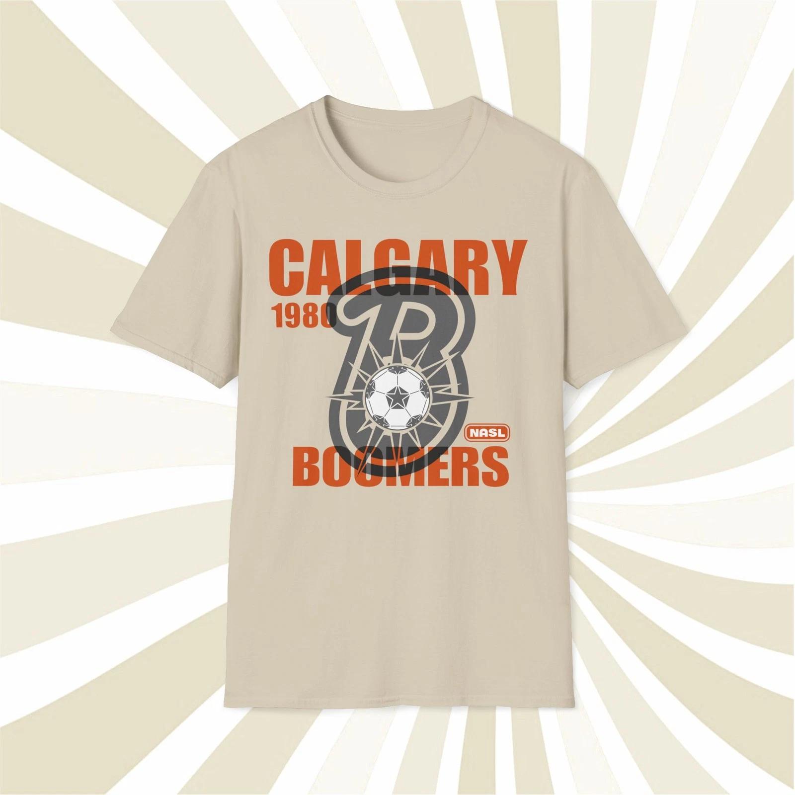 Men s and Women s T-shirts Calgary Boomers 1980 NASL Vintage Offset Printed Soccer T-Shirt M