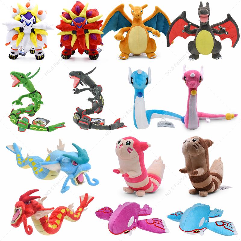 Style Plush Toy Set Dragon Water Fire Type Characters Stuffed Dolls Kids Holiday Gift
