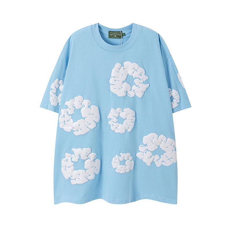 Set Casual pentru Cuplu Denim Tears Kapok Foam Print Stil American - Hanorac și Pantaloni de Trening