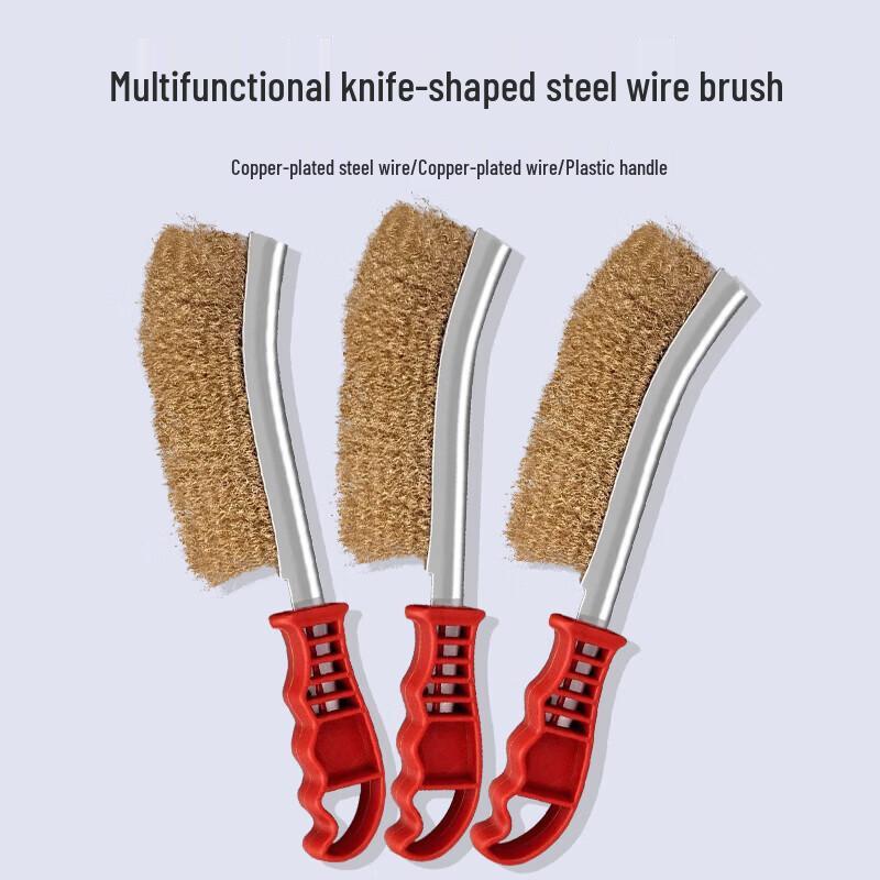 Copper-Plated Knife Wire Brush Set