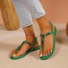 Fashion Women's Sandals Fashionable Flat Soft Comfortable Sandals Summer Elastic Strap Casual Slide Shoes Women Sandalias De Mujer