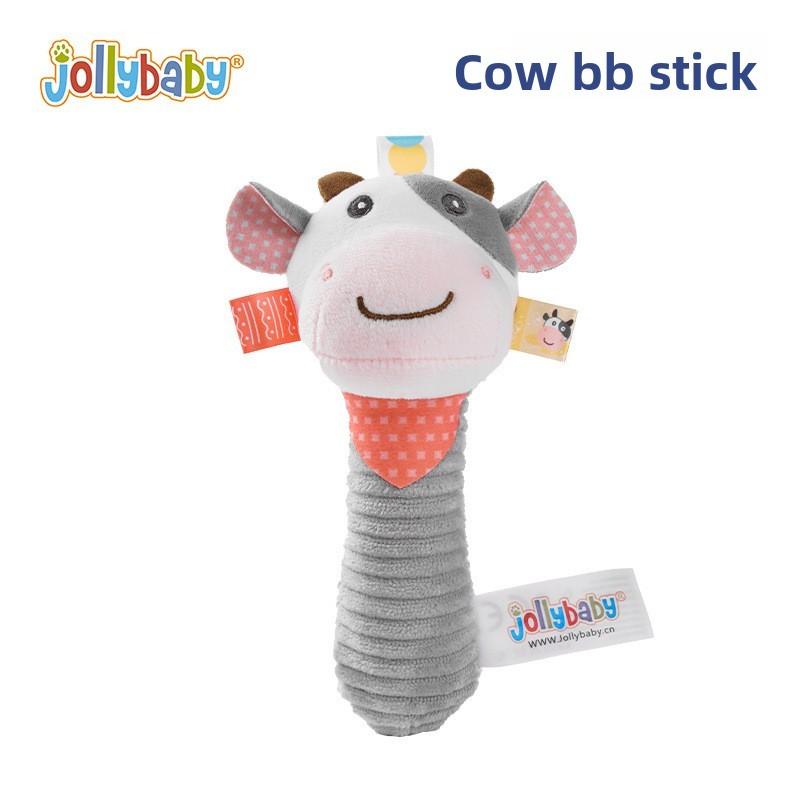 

Baby Hand Grabber Toys With Rattle For 0-6 Months Infant Sensory Development Cow