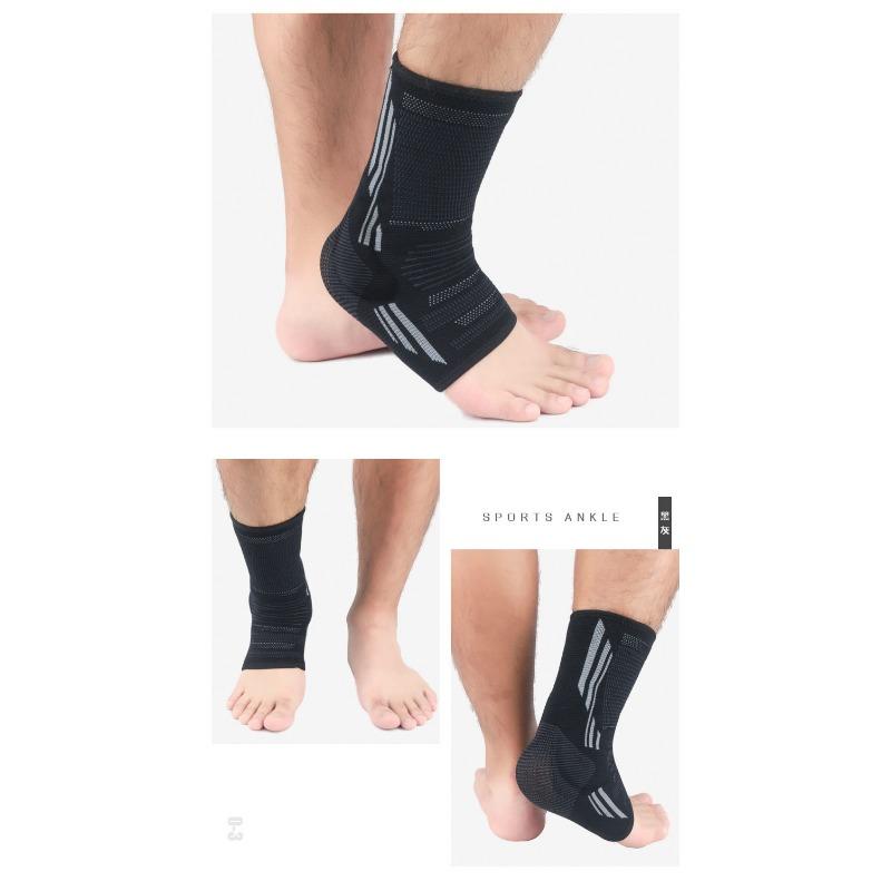 Breathable Silicone Anti Sprain Ankle Support Sleeve For Basketball Football Hiking Fitness