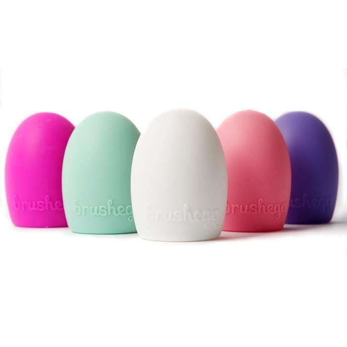 1 œuf PC Fashion femmes nettoyage gant lavage brosse épurateur Conseil pinceau de maquillage - Rose
