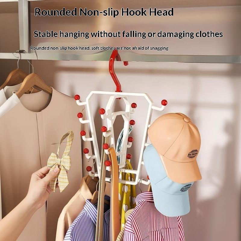 V Shaped Closet Hanger Storage Rack 18 Hooks Large Capacity Lightweight Organizer for Kids Room Closet Clothes Sorting