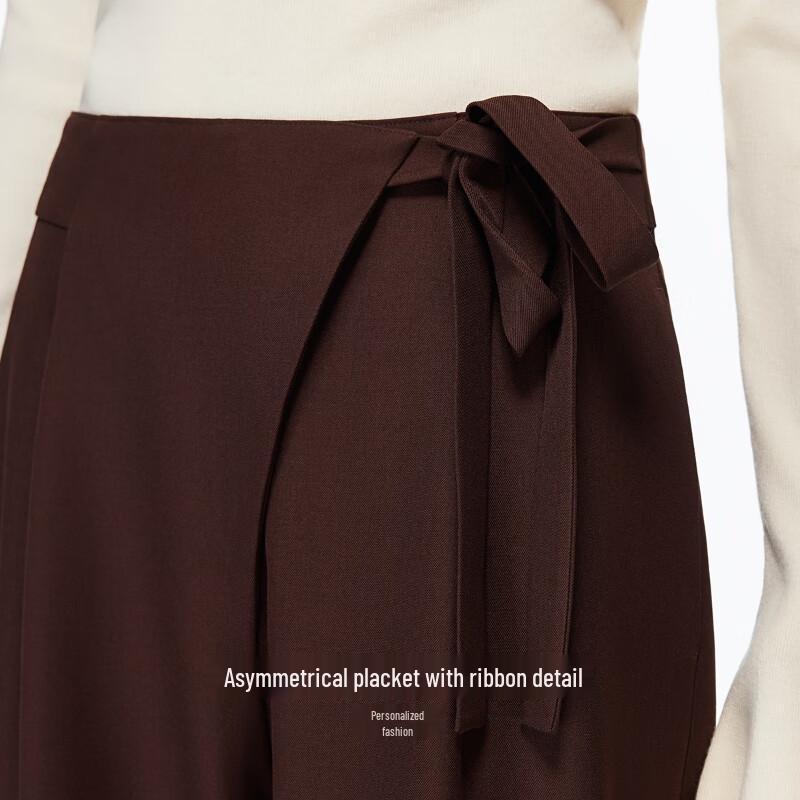 VEROMODA Women's High-Waist Wide-Leg Trousers with Tie Detail