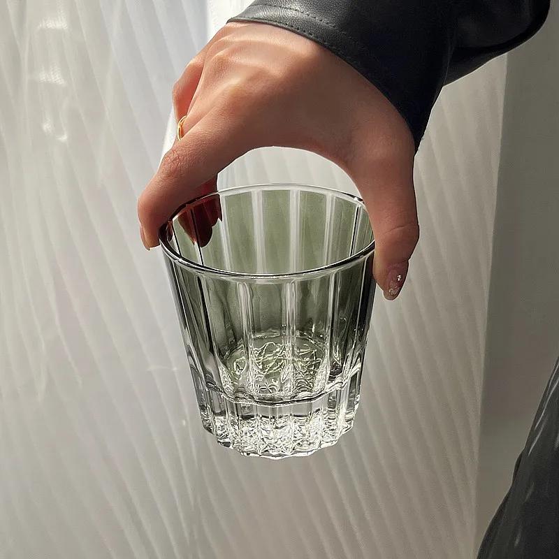 200ml Star Diamond Cut Rock Cup Whisky Cups Household Water Cup Minimalist Style Glass for Bar Party Colored Crystal Glass Cup