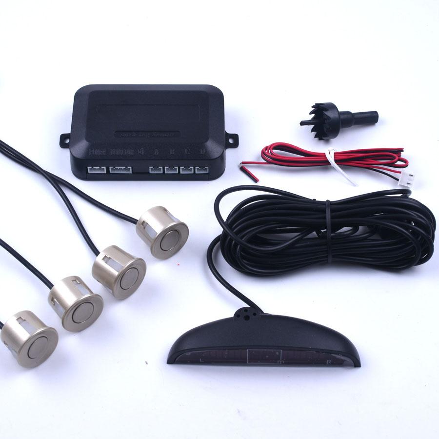Car LED Parking Sensor 4 Kit Display Reverse Backup Radar Monitor System Assistance Universal 7 Colors