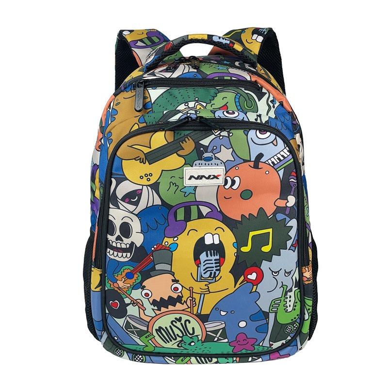 Grundschulranzen mit Cartoon-Druck und Rückenschutz