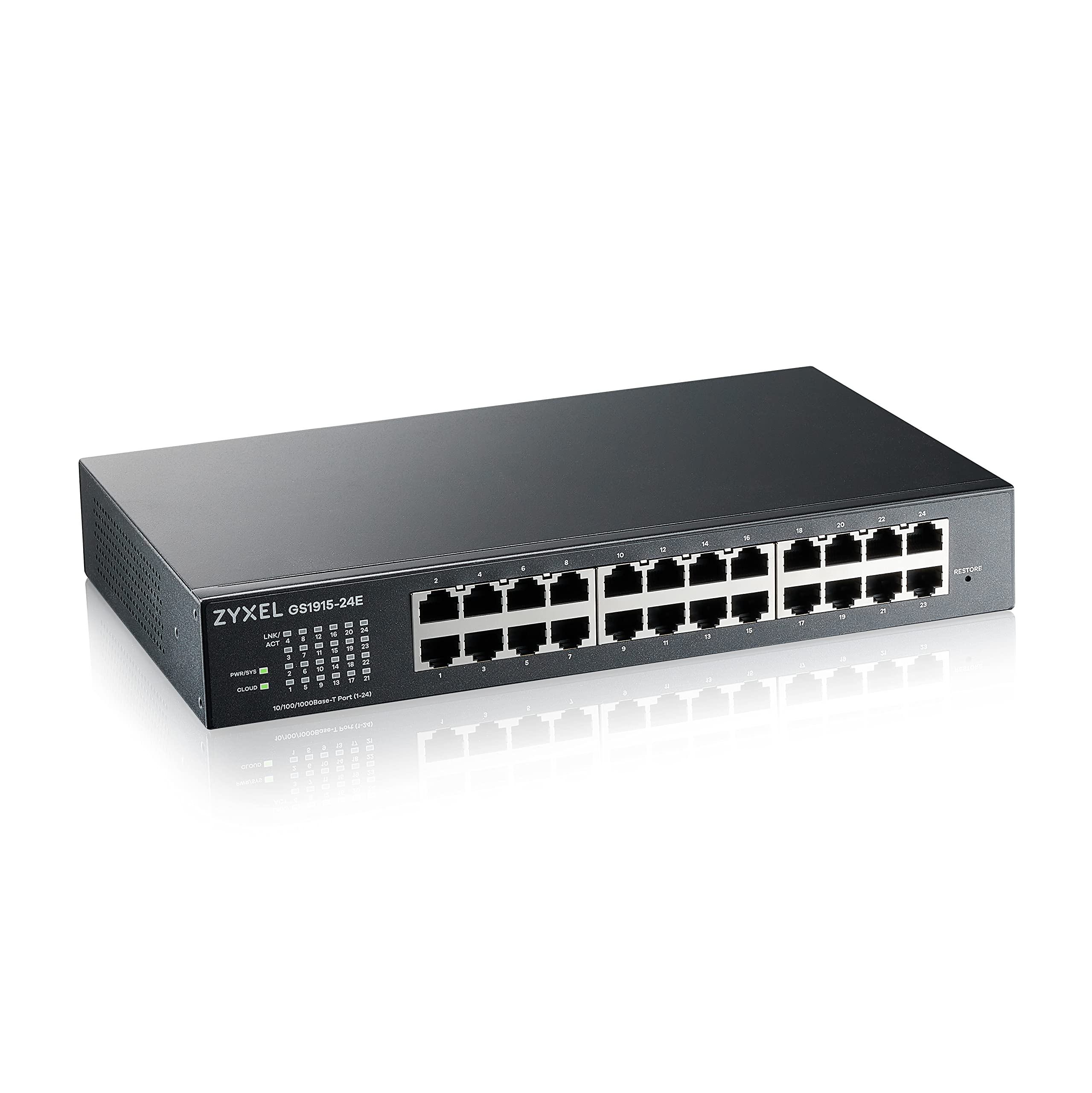 

Zyxel Gigabit Ethernet Switching Hub Smart Managed L2 Nebula Cloud Management Desktop or Wall Mount Quiet Fanless Small Work from Corporate Invoice