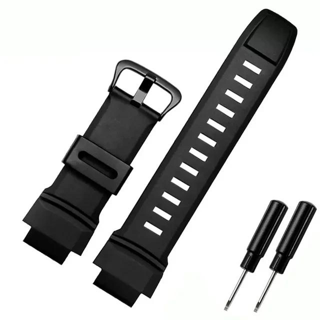 רצועת שעון ל-Casio PROTREK PRG-200/260/270/500/250G PRW-2500/5100//5000 PRW-2000 PRW-3500 רצועת גומי צמיד יד