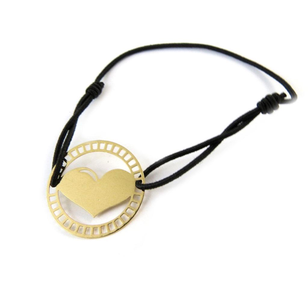 Les Trésors De Lily [N8106] - Fancy Gold 'Carmen' Bracelet (love)