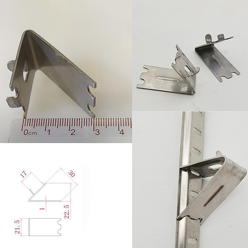 5Pcs 304 Stainless Steel Refrigerator Shelf Support Clamp Commercial Freezer Shelf Clips Bracket Shelves Parts Home Accessories