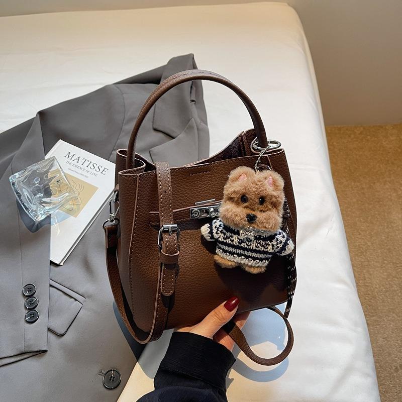 Simple Handbag Small Bag Women's Autumn New High-value Bucket Bag Commuter Casual Shoulder Messenger Bag
