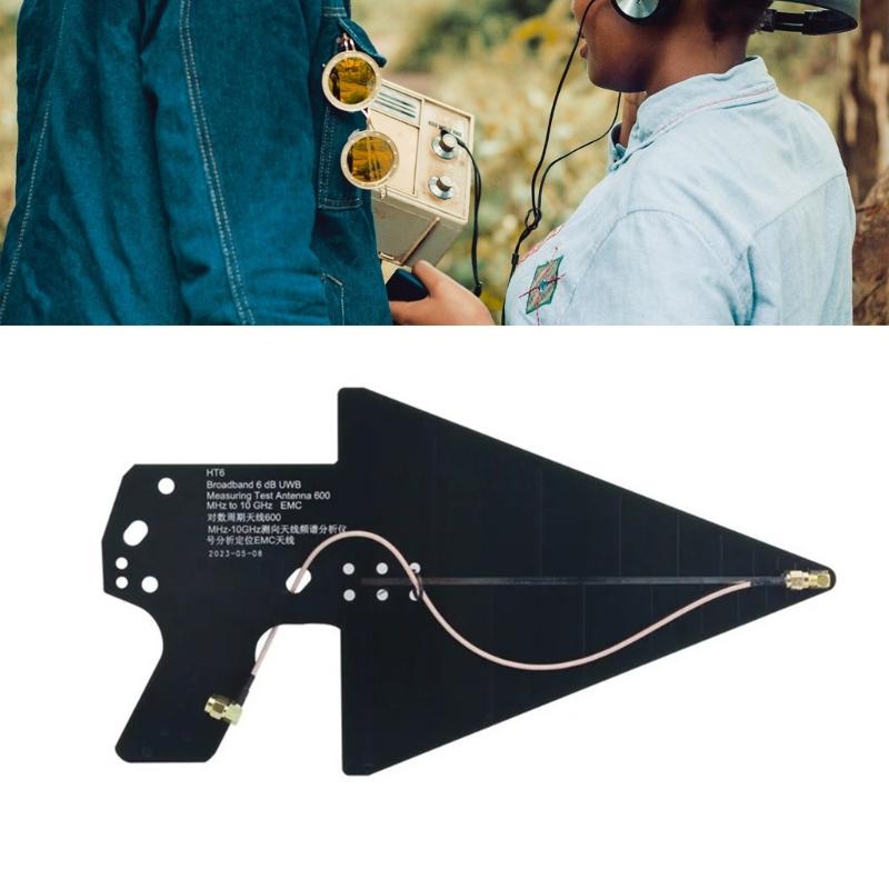 Professional HT6 50Ohm Antenna  HT6 50Ohm Arithmic Periodic Antenna Fit for Spectrum Analysis & UWB Board