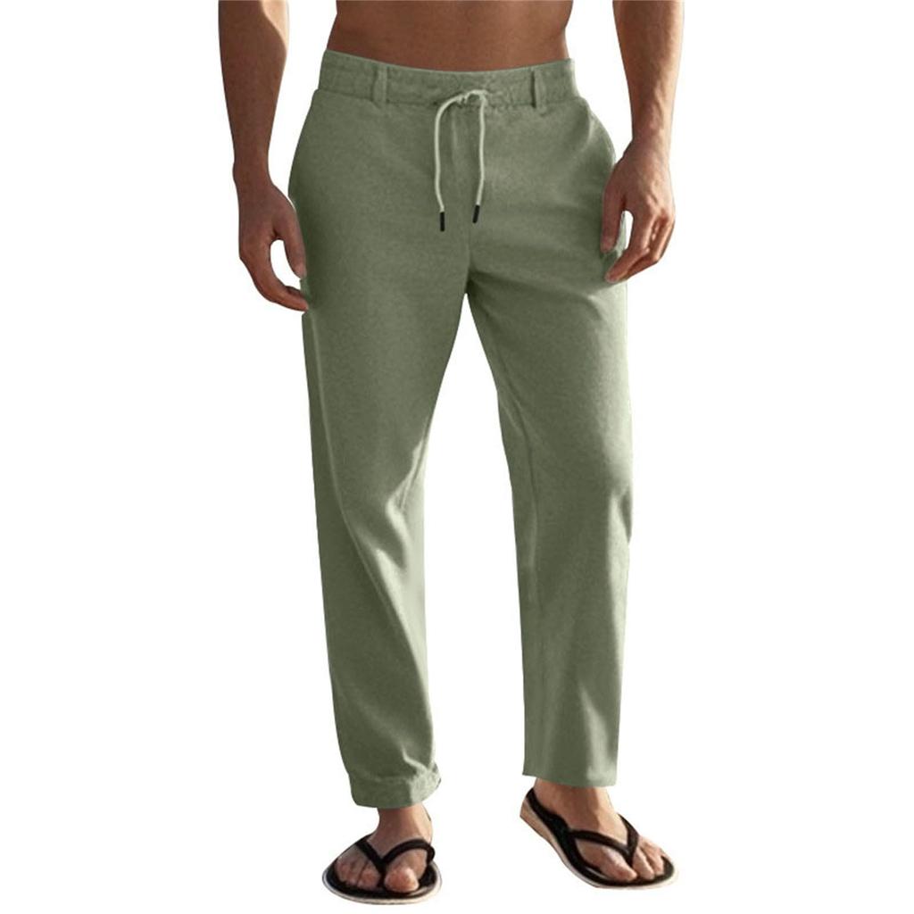 Modische, einfarbige, lässige Hose mit geradem Bein für Herren