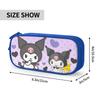 Kuromi Blue Double-Layer Pencil Case for School Students - Creative Stationery Box for Boys and Girls