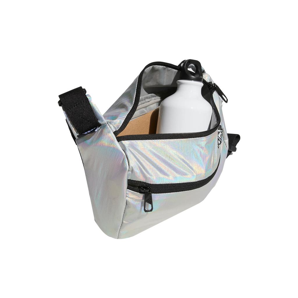 Новая сумка кроссбоди Adidas из полиамида, на плечо, унисекс, светло-серебристый и черный, HP1495