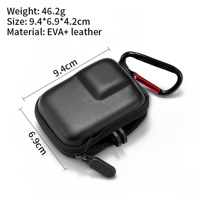 

Сумка для хранения, чехол для GoPro Hero 12 11 10 9 8 7 6, портативный мини-бокс, спортивная камера, водонепроницаемый защитный чехол для аксессуаров GoPro чёрный