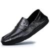 Leather Doudou shoes new breathable loafer tide shoes men's versatile one-pedal driving hollow casual leather shoes