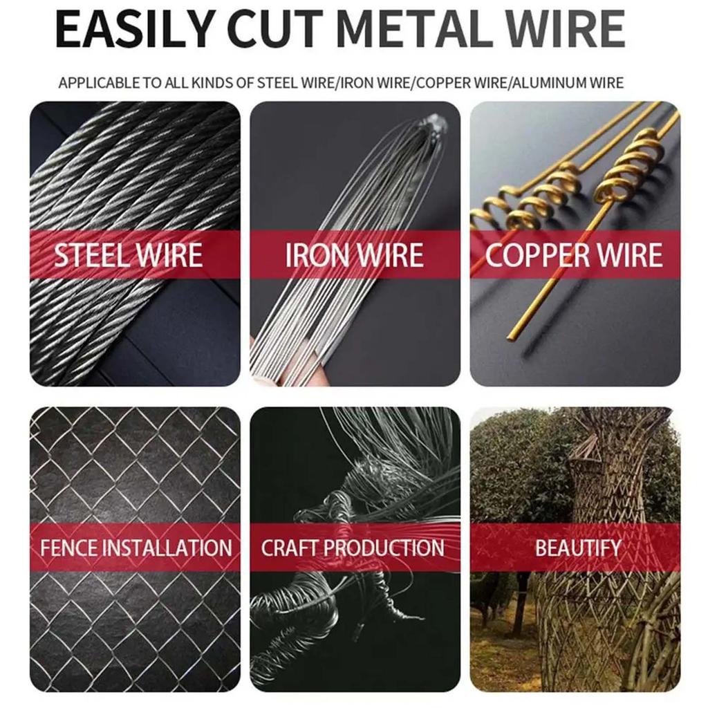 8 Inch Chromium Vanadium Steel Bolt Cutter Portable Rebar Clamp Pliers Hand Stripping Crimping Tool