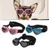 Small Dog Sunglasses Heart Shape Doggy Glasses for Outdoor Kitten Pet Party