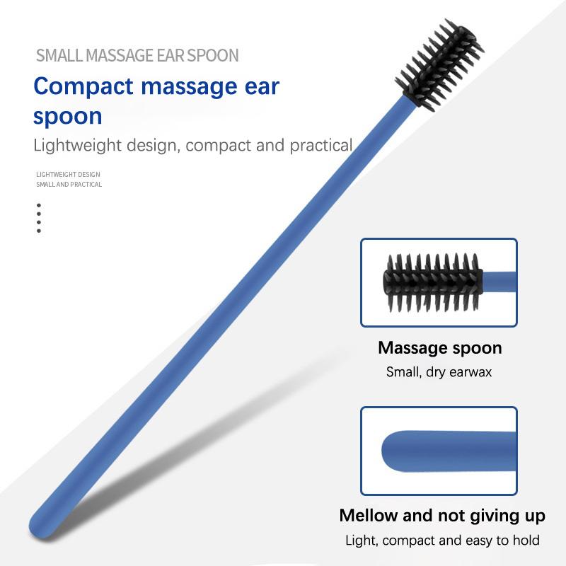 Ear Cleaner Tool Soft Head Silicone Ear Spoon Reusable Earpick Stick Earwax Remover Curette Cleaning Ear Portable Picker Earpick
