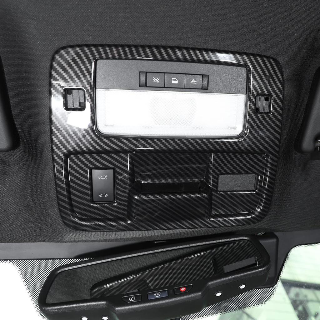 RT-TCZ Roof Reading Light Lamp Switch Button Panel Trim Cover Carbon Fiber Interior Accessories for Chevrolet Camaro 2010-2015