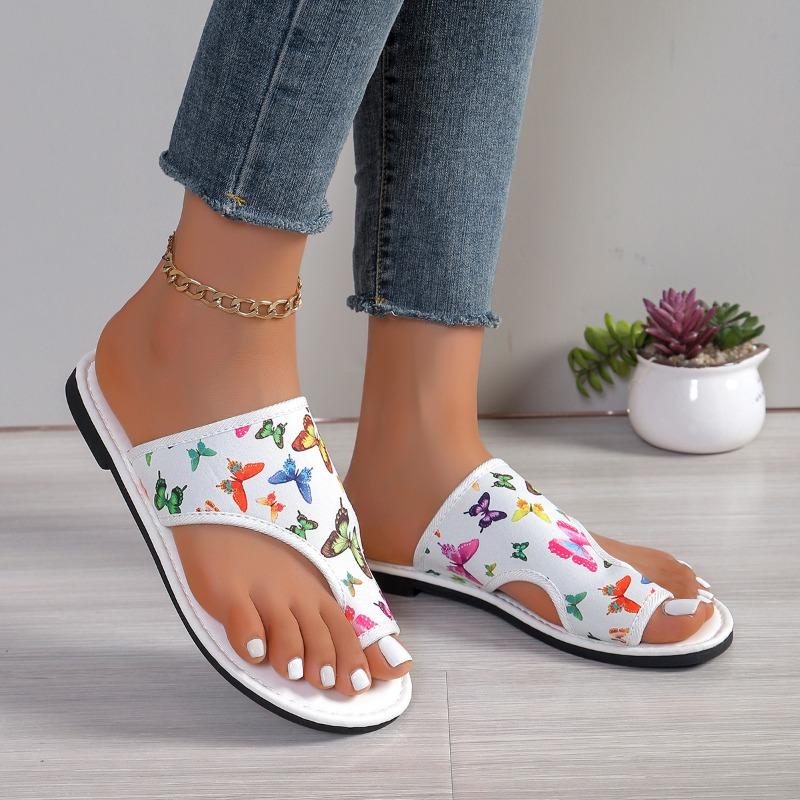 Summer Pinch Slippers Sandals Women Shoes Fashion Open Toe Buckle Strap Soft Leather Flip-flops Women Wedge Shoes Beach Sandals