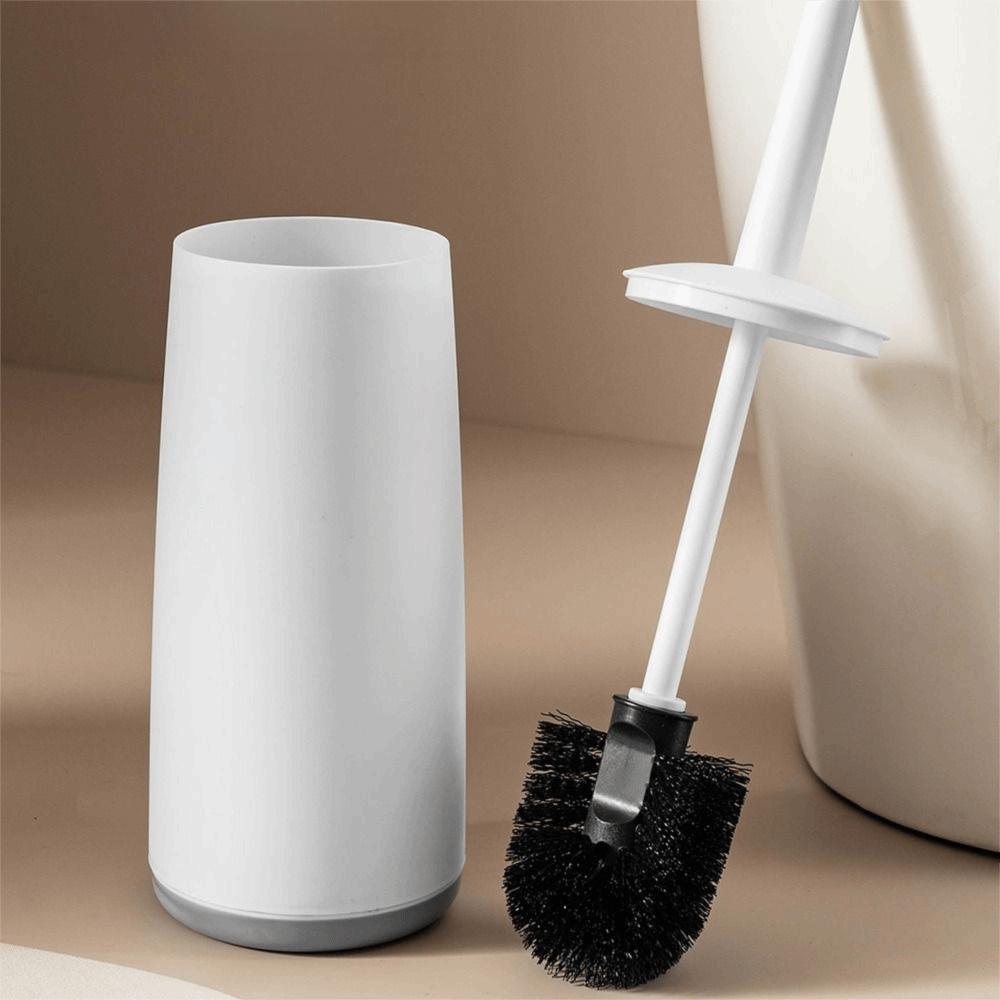 Soft Bristle Toilet Brush With Base Long Handle Toilet Brush Set Bathroom Cleaning Tool Bathroom