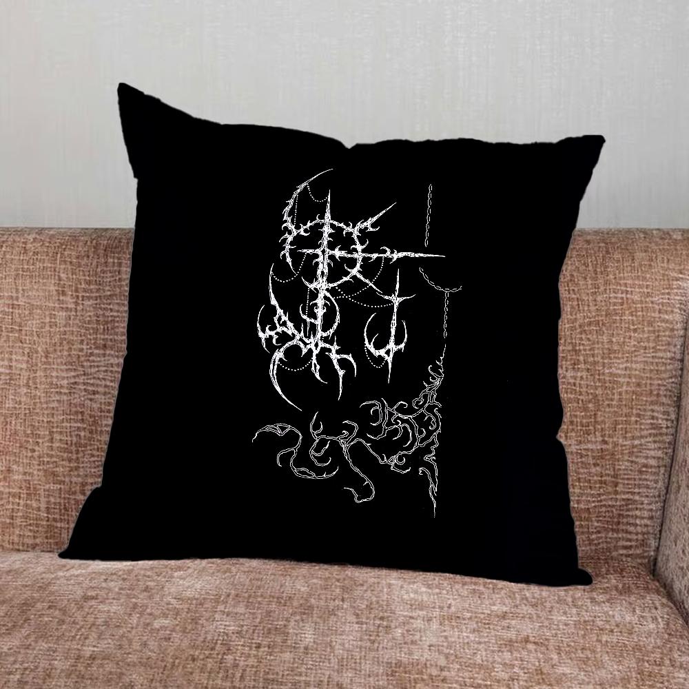 Cyber Sigil Cross Goth Pillow Case For Home Bedroom Car Office Decoration Living Room Sofa Cushion Cover Suitable