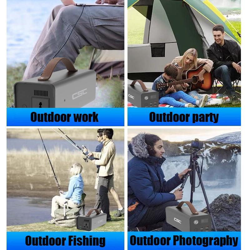 CSC Solar Generator 100V To 240V AC 200W Portable Power Station 220V Emergency Power Supply Electric Station for Home