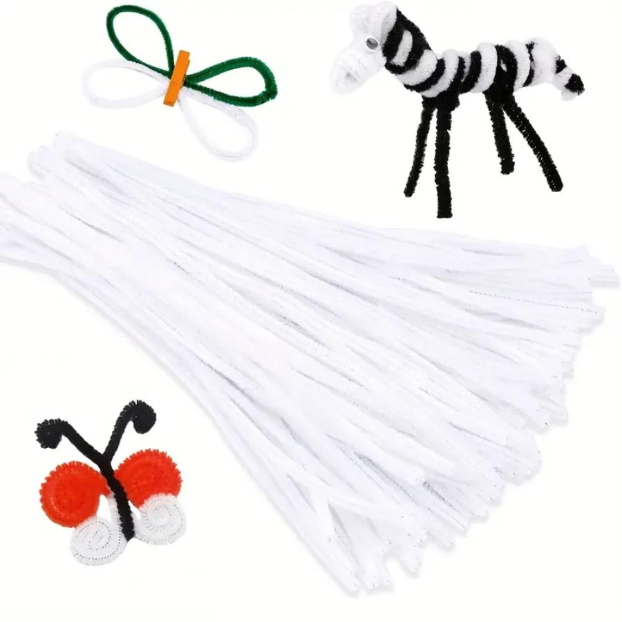 400pcs Chenille Stems Pipe Cleaners Kindergarden DIY Art Craft Materials for Creative Handicraft DIY Felting Animal Skeleton
